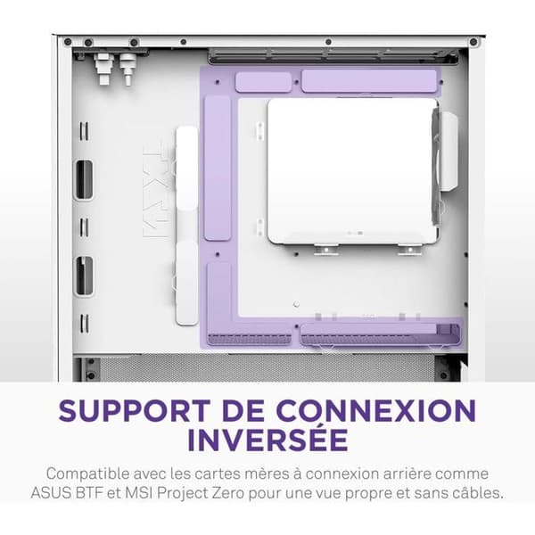 Micro-ATX Mid-Tower-chassi - NZXT - H3 Flow - Vitt - Anmärkningsvärt luftflöde - Stöd för stora grafikkort