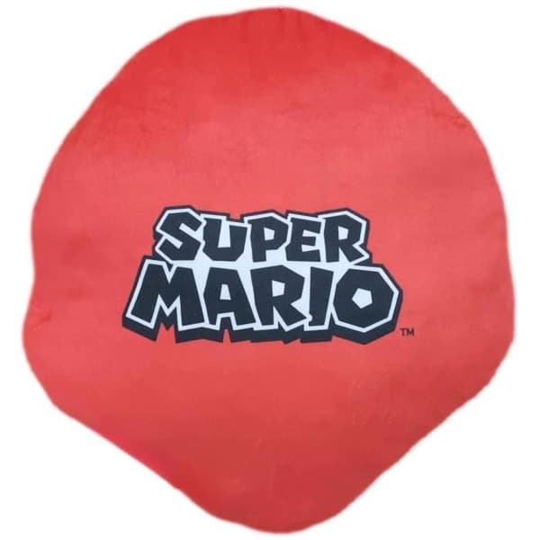 3D-kudde - MARIO BROS - Mario-ansikte - Mikrofiber - 40 cm