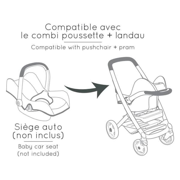 SMOBY Maxi-Cosi klapvogn beige til 3 år