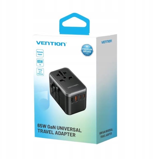 Vention 65W GaN rejseadapter og oplader 2x USB-A 2x USB-C