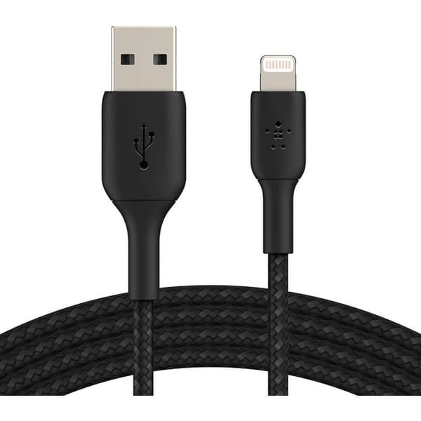 Punottu kaapeli - BELKIN - Lightning - USB-A - 2 m - Musta