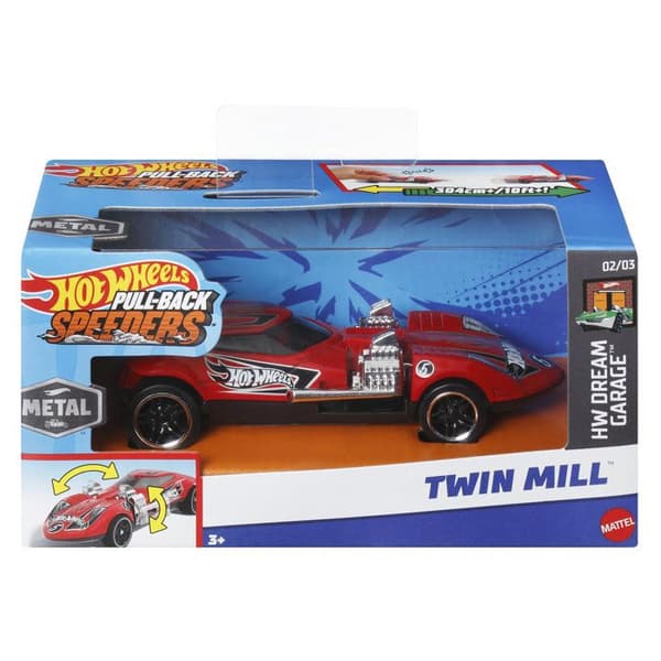 Hot Wheels Pull-Back Fordon - Skala 1:43 Set - Hot Wheels - HPR70