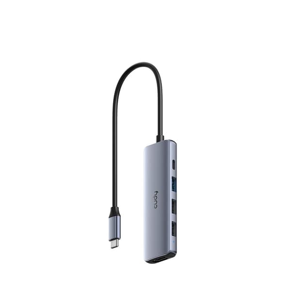 CUDY UH405 5-i-1 USB-C hub med HDMI 4K