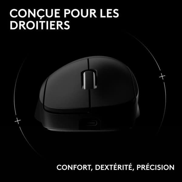 Gamingmus - trådløs - Logitech - G Pro X Superlight 2 DEX - Sort