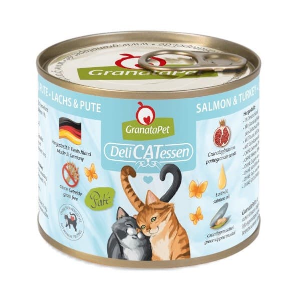GRANATAPET DeliCATessen Lax och kalkon - våtfoder för katter - 200 g