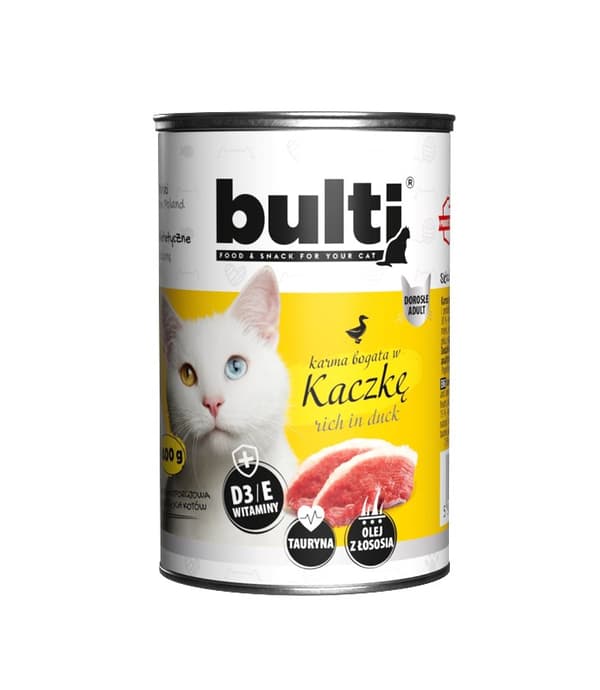 BULTI Rik på anka - våtfoder för katter - 400 g
