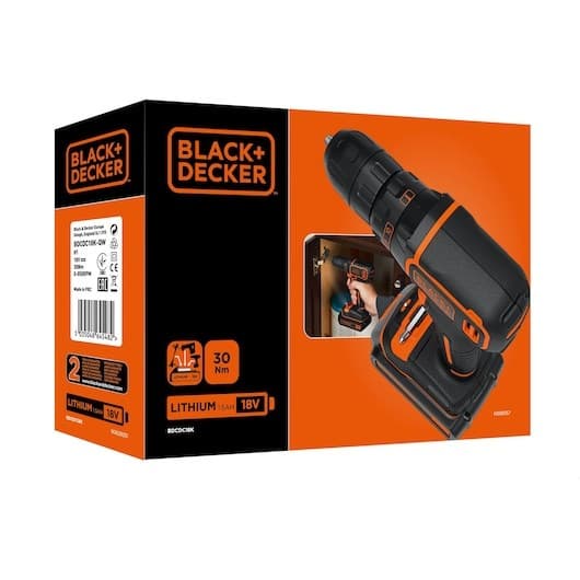 Black & Decker BDCDC18-QW boremaskine 650 o/min Sort, Orange