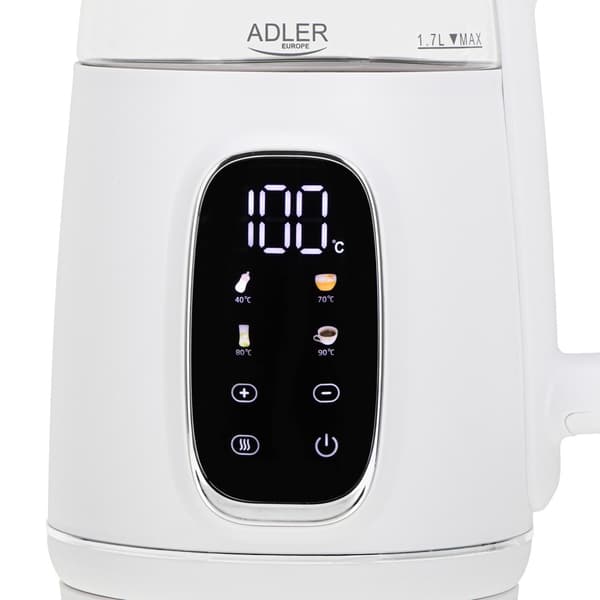 ADLER AD 1305 elkedel hvid/sølv