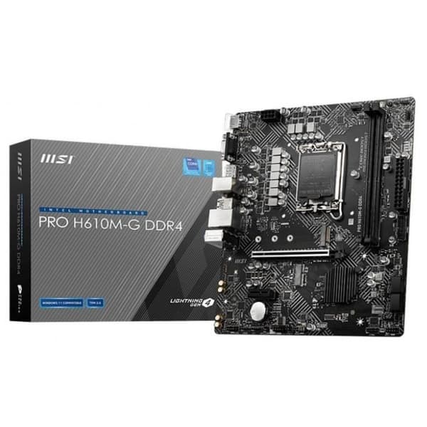 MSI - PRO H610M-G DDR4 - Emolevy - Socket LGA 1700 - Piirisarja Intel H610