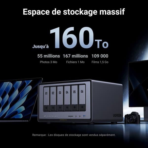 NAS-server - UGREEN - DXP6800 Pro - 6 bays - 8 GB