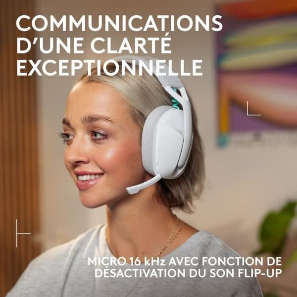 Gaming Headset - Trådløst - Logitech G - G321 Lightspeed - Hvid