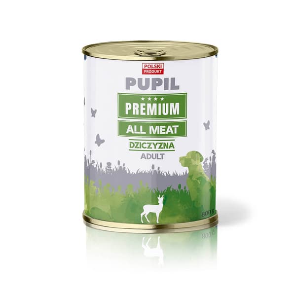 PUPIL Premium All Meat Venison - vådfoder til hunde - 800 g