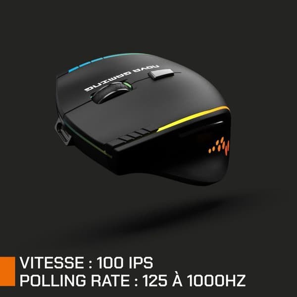 Gamingmus - Trådløs - Nova Gaming - Persee - Sort