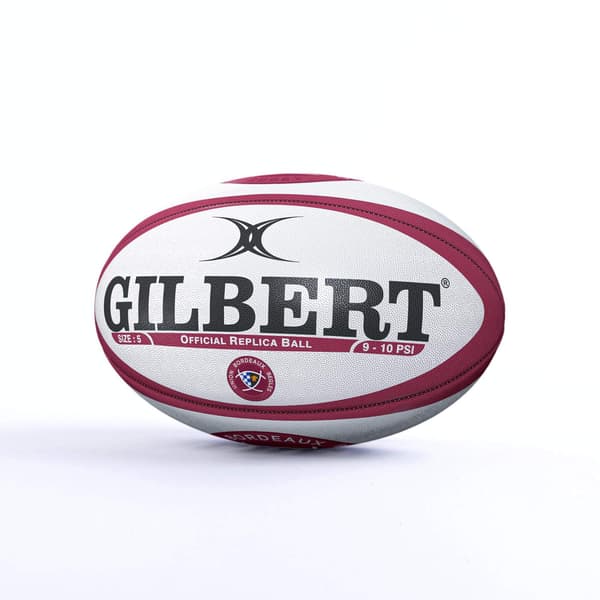 Rugbybold - Bordeaux UBB - Replika - GILBERT - Størrelse 5