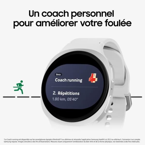 Samsung Galaxy Watch8 Bluetooth-älykello 44 mm hopea