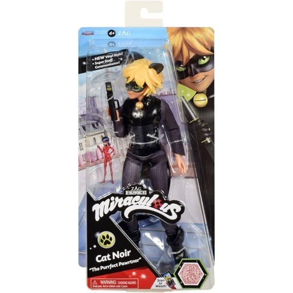 Figur - BANDAI - Mirakuløs - Sort Kat - 26 cm