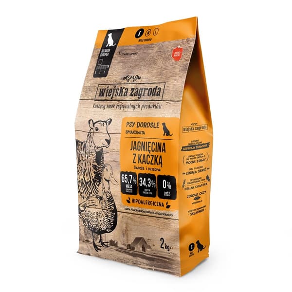 WIEJSKA ZAGRODA Lam med and - tør hundefoder - 2 kg