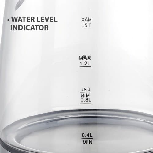Maestro MR-062 - Sort Glas Elkedel 1,2 L