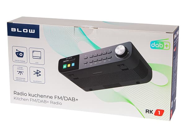 FM/DAB+ BLOW RK1 køkkenradio, sort