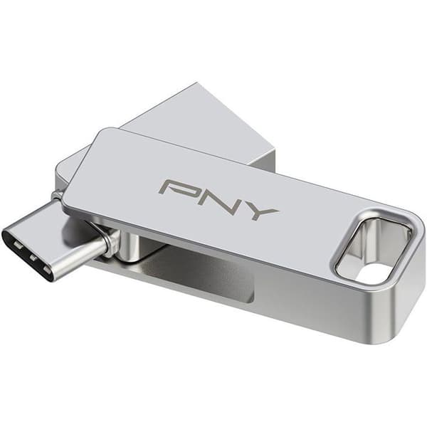 USB 3.2 flashdrev - PNY - DUO LINK - Type-C/Type-A - 256 GB - Op til 200 MB/s