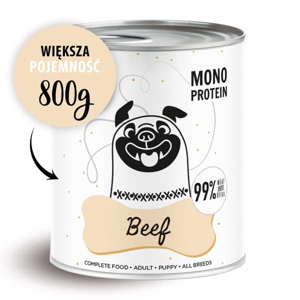 PET PAKA Pepe Beef - vådfoder til hunde - 800 g