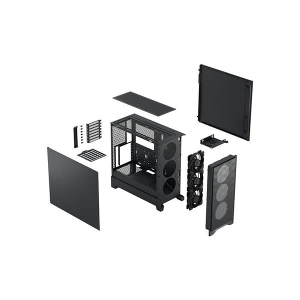 PC-chassi - FRACTAL DESIGN - FD-C-POA2A-01 - Pop 2 Air Solid - ATX-formfaktor - 3 fläktar med profilerade blad - Svart