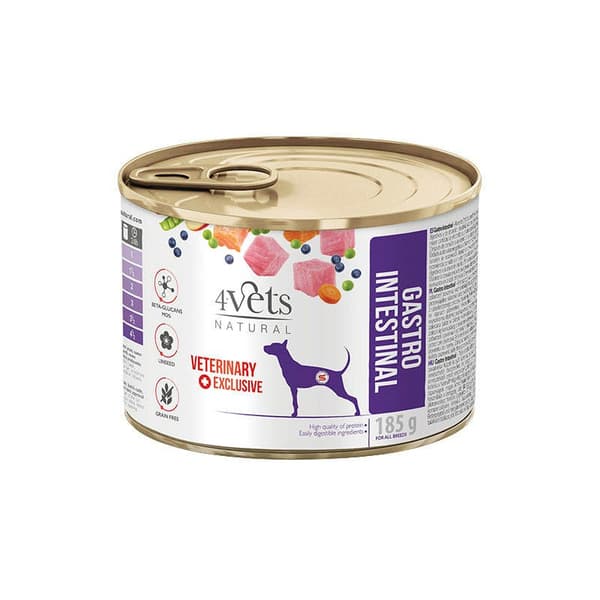 4VETS Naturligt Gastrointestinalt Hund - vådfoder til hunde - 185 g
