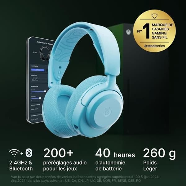 Trådlöst spelheadset - STEELSERIES - Arctis Nova 3XW - 40 timmars batteritid - Bluetooth - Xbox-kompatibel
