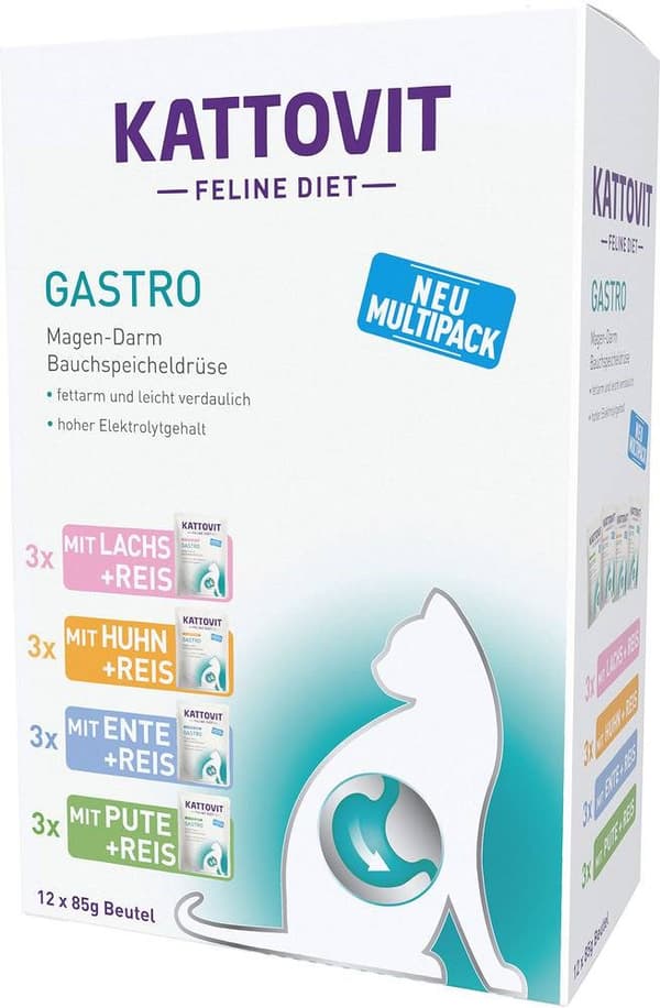 KATTOVIT Feline Diet Gastro - våd kattefoder - 12 x 85g