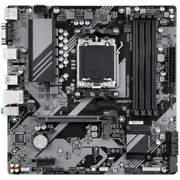 Moderkort - GIGABYTE - A620M DS3H - Micro-ATX-format - AMD A620-chipset - DDR5 och PCIe 4.0
