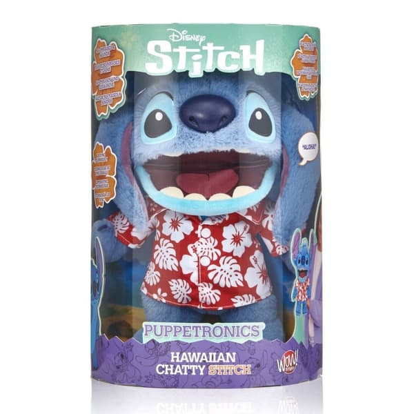 Disney Stitch Hawaiian Chatty Stitch -pehmolelu 30 cm + Ääni