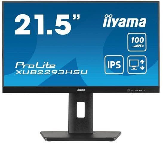 PC-skärm - IIYAMA - 21,5" - 100Hz - IPS-panel - 1ms - Höjdjusterbart stativ + vridfunktion - Prolite XUB2293HSU-B7