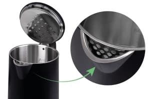 IDEAL Elkedel 1,7 l, stålkabinet, effekt 1500 W, sort