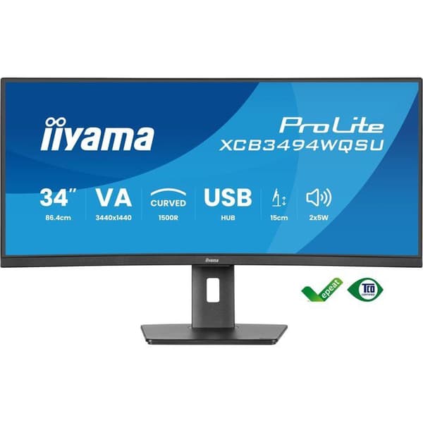 Böjd PC-skärm - IIYAMA - 34" - 120Hz - VA-panel - 0,4 ms - PROLITE