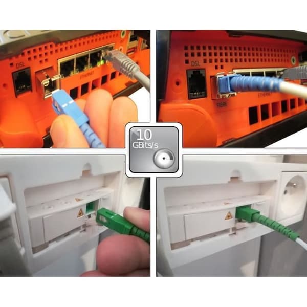 Fiberoptisk kabel för Freebox 15m00