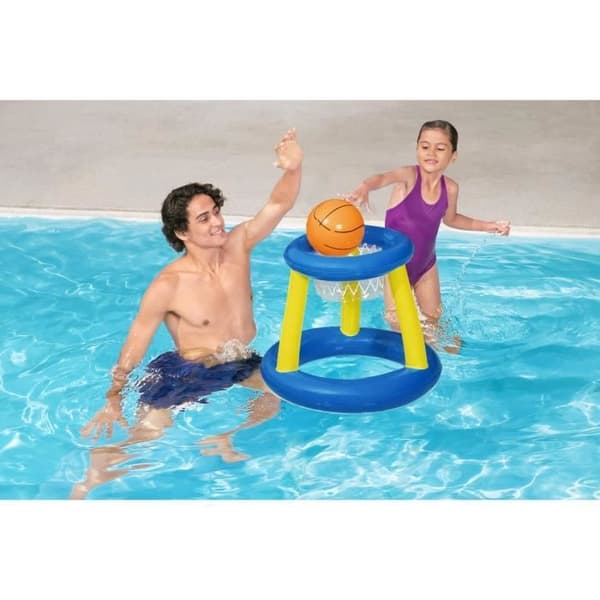 Flytande basketkorg, boll, 3 ringar, diameter 61 cm