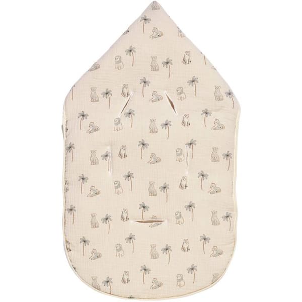 Babynest - CANDIDE - 70 cm - 0/3 månader - Vit med tigertryck