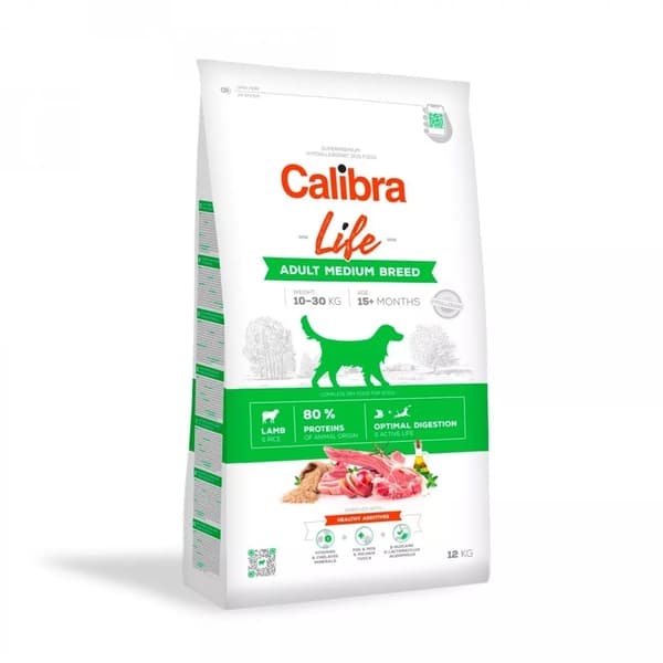 CALIBRA Life Adult Lamm för mellanstora hundar - torrfoder - 12 kg