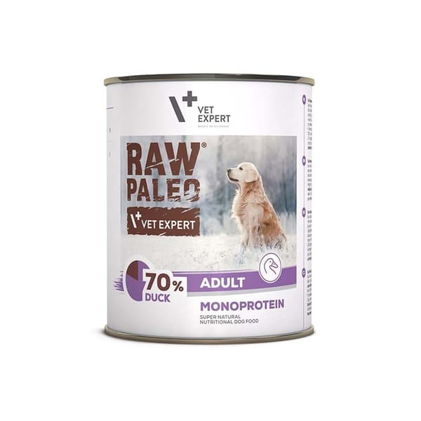 VETEXPERT Raw Paleo Adult Monoprotein And - vådfoder til hunde - 800 g