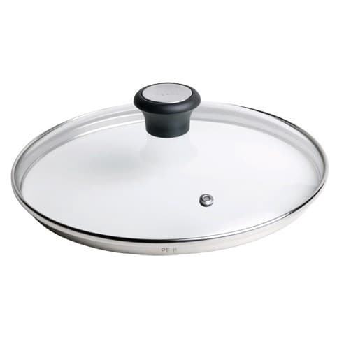 Tefal 28097612 pandelåg Rund Sort, Rustfrit stål, Transparent
