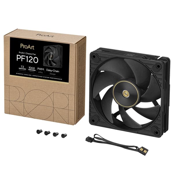 ASUS ProArt PF120 Ventilator PWM Sort Computerkabinet 12 cm 1 stk