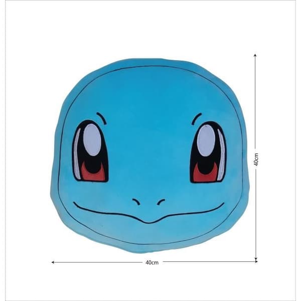 Premium Kudde - POKEMON - Squirtle Face - Mikrofiber - 40 cm