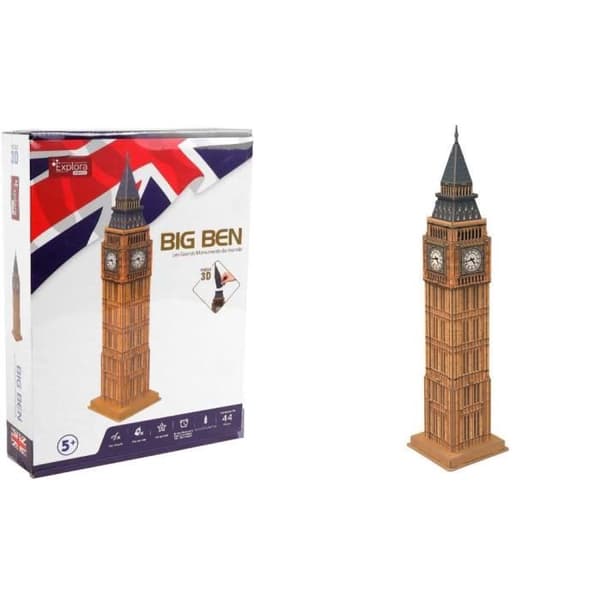 3D-pussel - Big Ben - Byggspel - EXPLORA - 44 bitar - Från 5 år