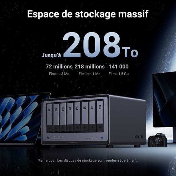 NAS-server - UGREEN - DXP8800 Plus - 8 fack - 8 GB