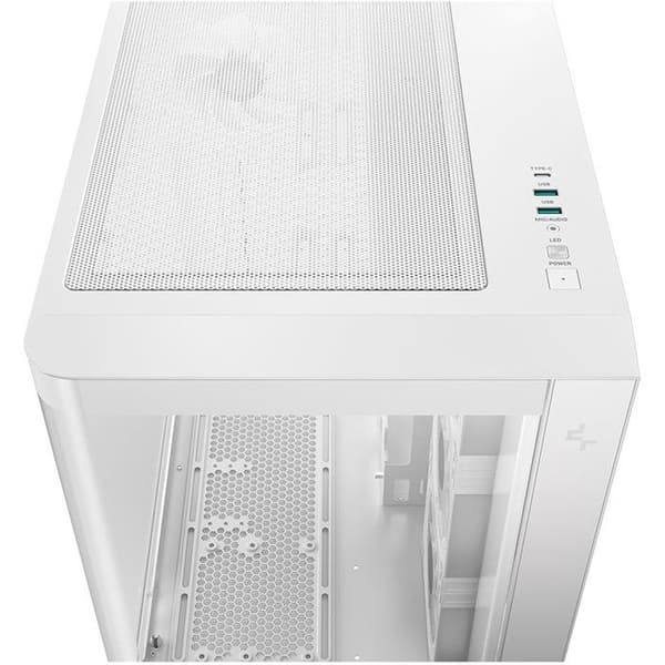 PC-chassi - DEEPCOOL - CG530U 4F - Midi-tower - Micro-ATX-formfaktor - Inkluderar 4 ARGB-fläktar - Vit