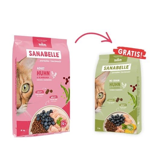 BOSCH Sanabelle Adult Kyckling & Blåbär - torrfoder för katter - 2 kg