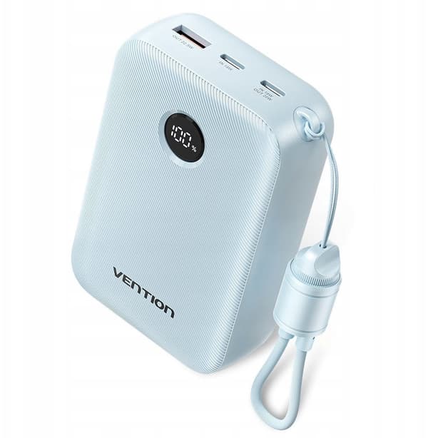Powerbank Vention 20000mAh 2xUSB-C 1xUSB-A 22.5W BLÅ