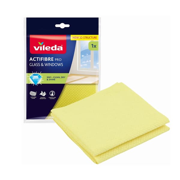 Vileda Actifibre Pro glas- og vinduesklud, 1 stk.