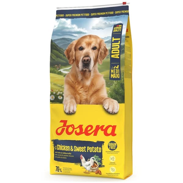 JOSERA Medi/Maxi Kyckling & Sötpotatis - torrfoder för hundar - 12,5 kg
