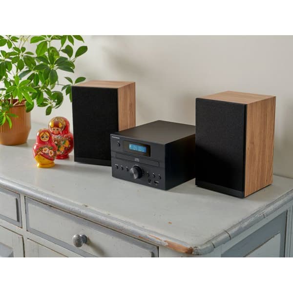 Mikrosystem - THOMSON - Bluetooth - Radio - CD - MP3 - USB - DAB - Trä och svart